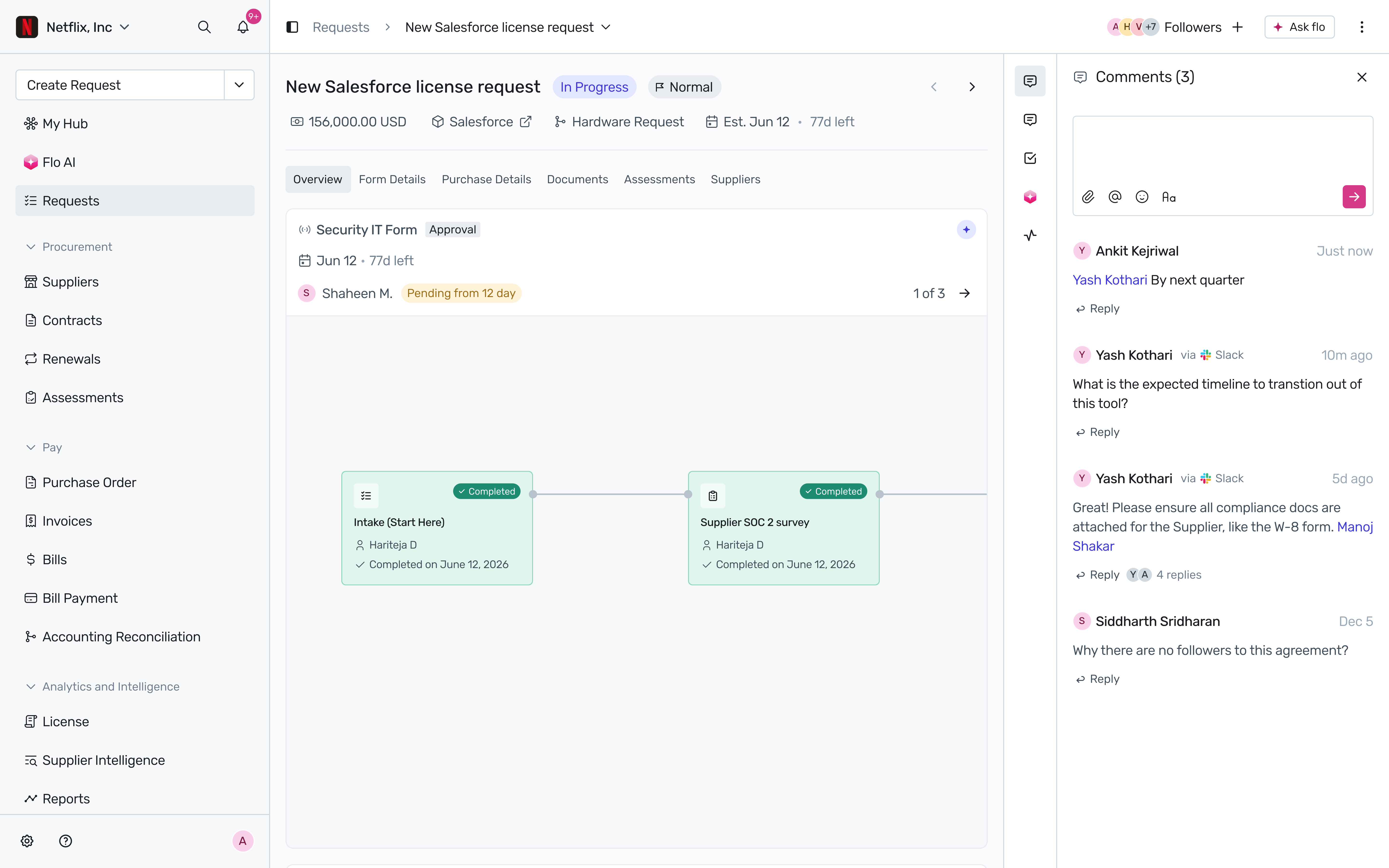 Inline collaboration thread on PR